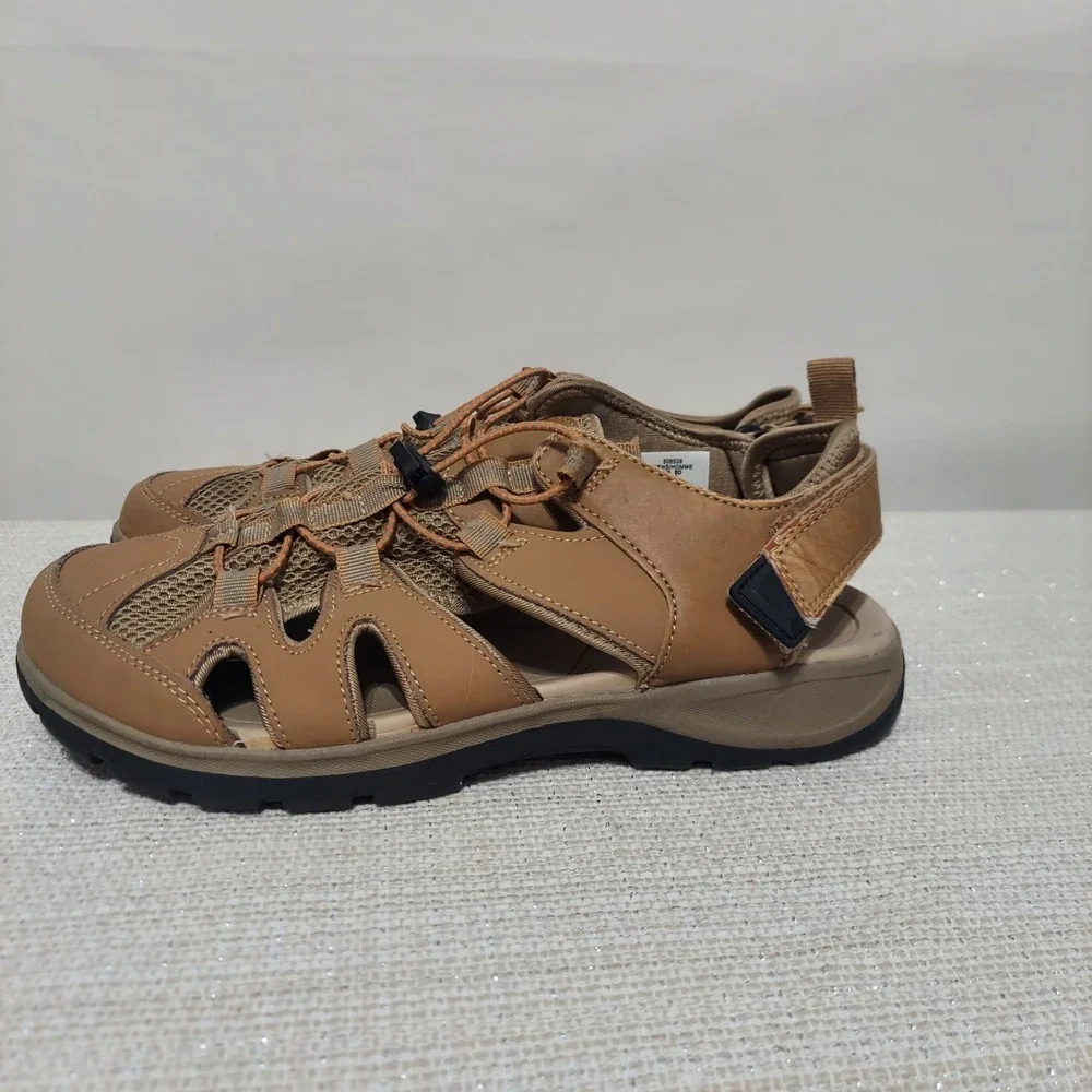 LANDS' END Men's Size 8D‎ Trail Sandal w/ Bungee Lace Water hiking sport